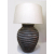 Lampa ceramiczna prążkowana Rustykalna z abażurem 90cm